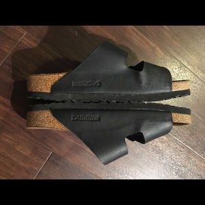 Black Leather Birkenstock Sandals